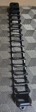 Black Plastic Tie, Belt, Scarf Rack Organizer; Wall Mounted; 13.5"x1.5"