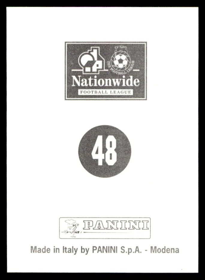 Panini 1st Division 1996-1997 Nicky Mohan Bradford City No. 48 - Image 2 of 2