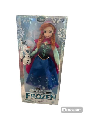 Disney Store Frozen Anna 11 1/2'' & Olaf 3'' - New in Package