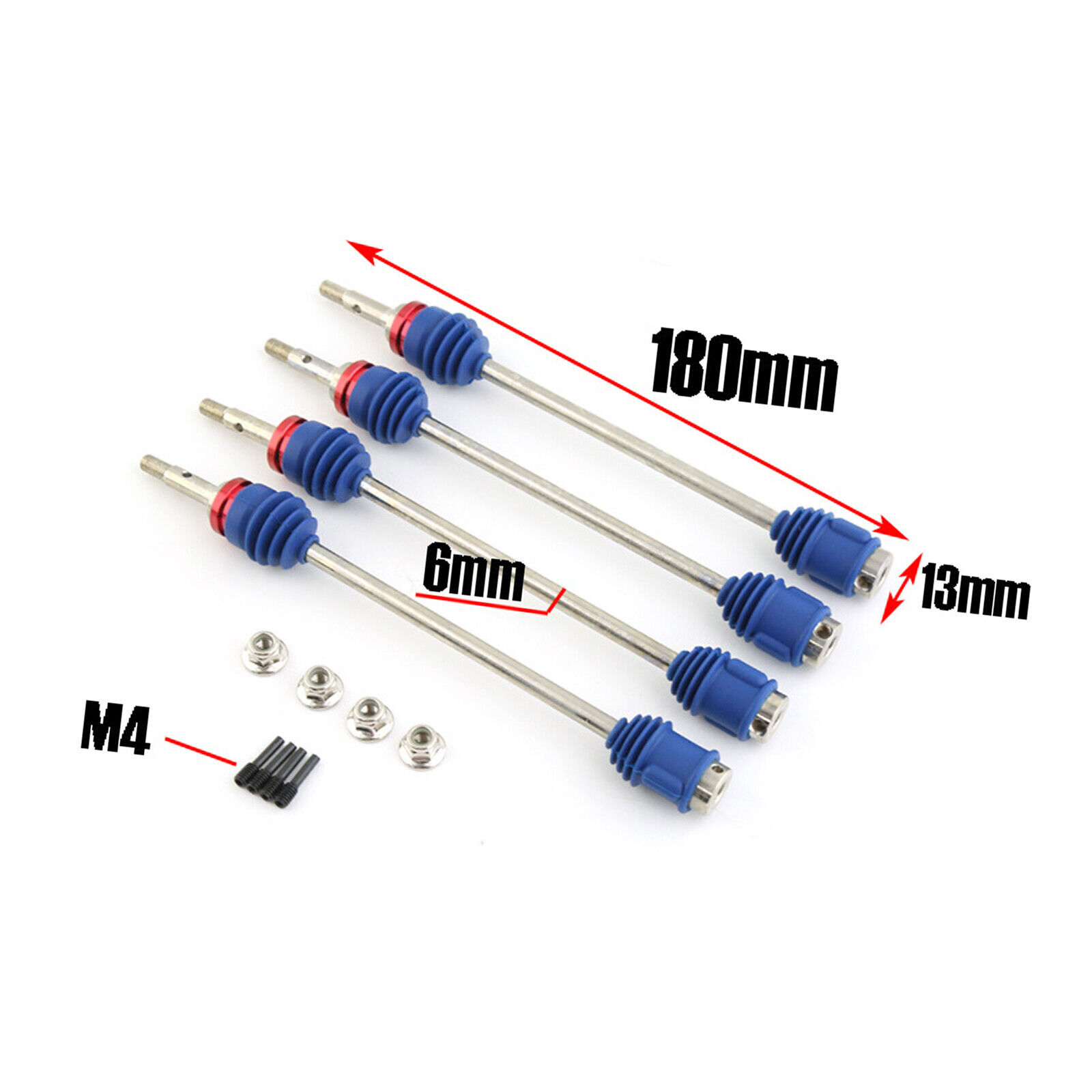 For Traxxas 5451R Steel Drive Shafts (4): Revo, T-MAXX, E-MAXX TRA5451R TRA1