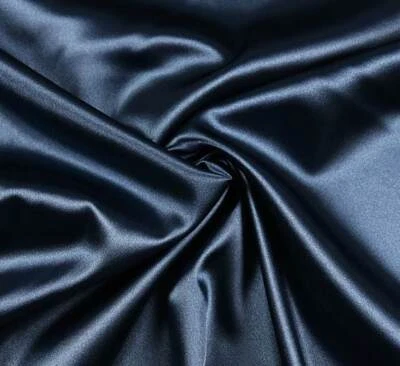 Edler SATIN Stoff fließender Fall & leicht elastisch MARINE EUR 9,98/m - Bild 1 von 2