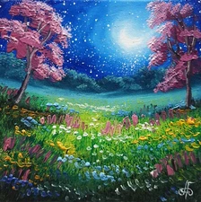 Ukrainian Artist Original Oil Painting Home Decor Wall Art Summer Landscape Gift