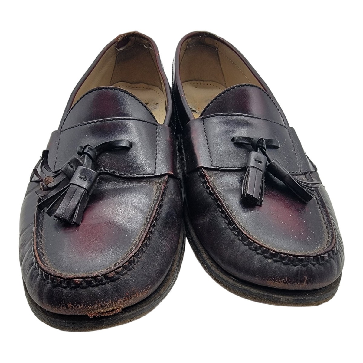 Cole Haan Shoes Men Size 10.5E Pinch Tassel Loafer Burgundy  display picture 3