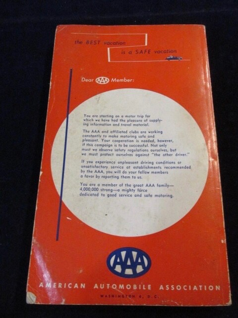Vtg 1954 Official AAA Hotel Directory Western States 384pg Canada