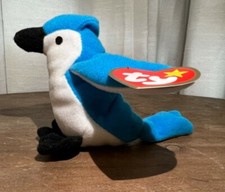 ty teenie beanie baby Rocket the blue Jay 1993 with errors from McDonalds