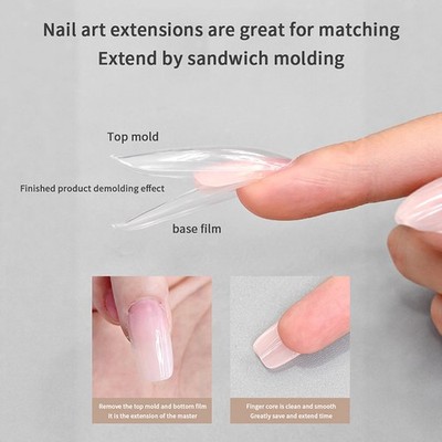 180 Pcs/Box Sandwich Dual Nail Forms Extensions Dual Forms Almond Nail Forms