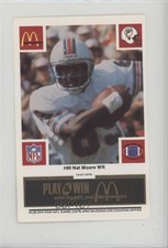 1986 McDonald's Play & Win Miami Dolphins Black Tab Nat Moore 2z8