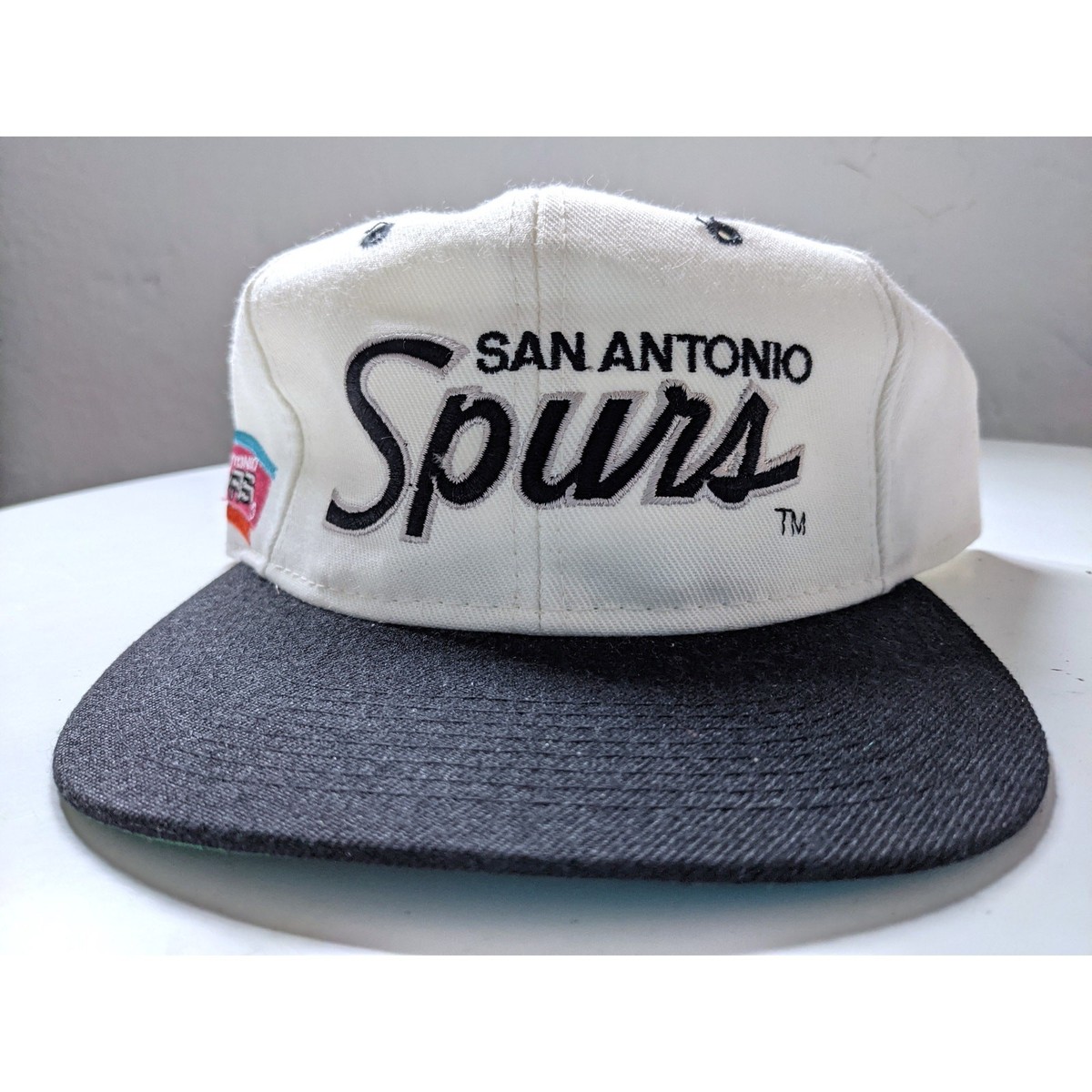 San Antonio Spurs 90s SCRIPT Sports Specialties Wool snapback hat
