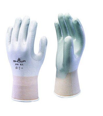 Showa 370 Gartenhandschuhe - Nitril Grip Arbeitshandschuhe blau, grün, pink, lila