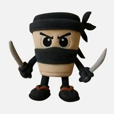 Italian Brainrot Cappuccino Assassino Plush Doll Stuffed Toy AI Cute Gift 25CM