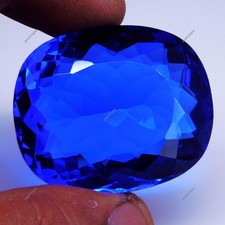 Rare 183.2Ct Natural D'Block Tanzanite Blue Cushion Cut Certified Loose Gemstone