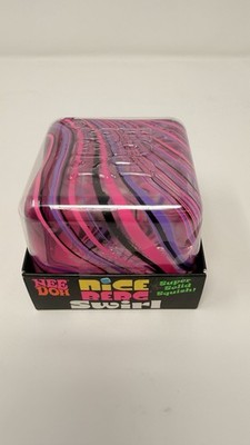 NeeDoh Nice Berg Swirl XL Giant Swirl Cube 3.25'' Nee Doh Pink Purple Black!
