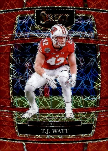 2022 Panini Select Draft Red Lazer #34 TJ Watt