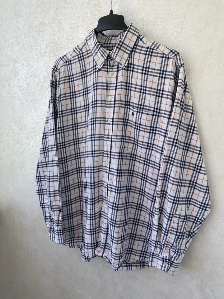 Vintage Burberry London Nova Check Long Sleeve Men’s Shirt Size XL - Image 2 of 4