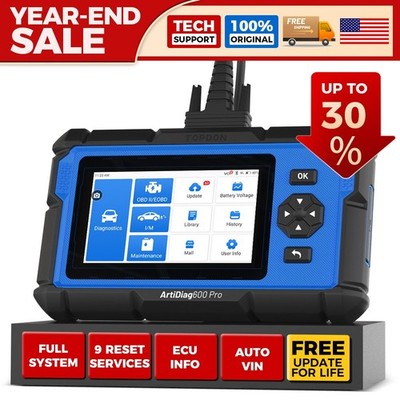 Free Update！TOPDON AD600PRO OBD2 Car Scan Engine ABS Full System Diagnostic Tool