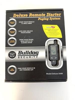 Bulldog Security Deluxe Remote Vehicle Starter Paging Alarm System Deluxe 500B
