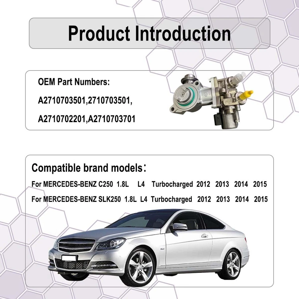 2710703701 Bomba de combustible de alta presión para Mercedes-Benz C250 SLK250 L4 2012-14 Foto 2 de 4