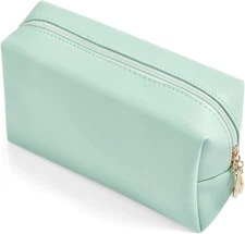 PU Leather Cosmetic Bag for Women Minimalism Makeup Bag for Daily Use Portable S