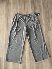 AVIA Pants Trouser Wide Leg Drawstring Waist Beige Stretch Women XXL NWT Classic