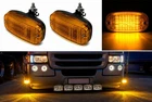 2X Orange Retro Classic Marker Lights 12V/24V for Scania DAF MAN Mercedes