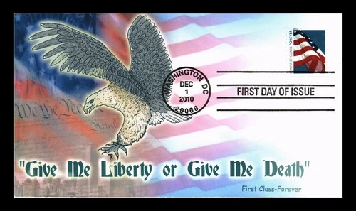 US COVER FLAG FIRST CLASS FOREVER FDC ALL OVER PATRIOTIC THEROME CACHET 2 OF 20
