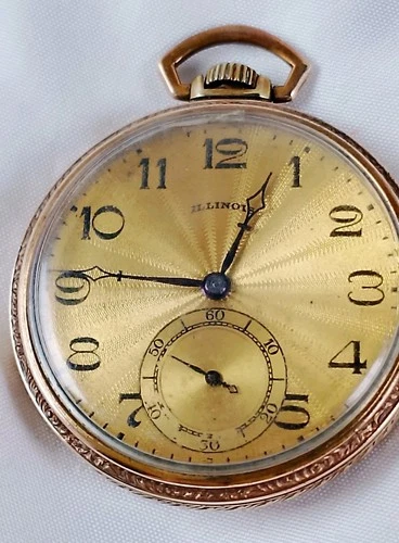 Antique Illinois Pocket Watch 12s  17j