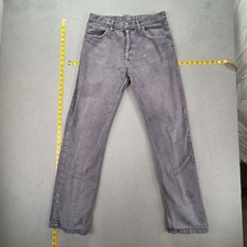 VTG Levis 501 Jeans Mens Gray Med Wash Straight Button Fly Made USA Fits 30x31