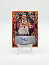 Carlos Boozer 2024-25 Panini Obsidian Galaxy Auto Orange Flood SP #/99 #GI-BOZ
