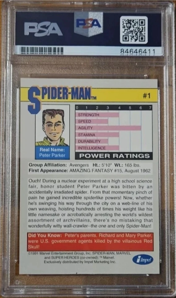 🤑 1991 Marvel Spiderman 1 PSA 10 Signed Alex Saviuk Certified Auto 🔥 Rare - Image 2 of 3