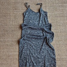 Gap Women's Dark Heather Grey Slop Dress with Adjustable Straps Size Small