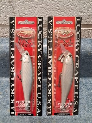 2 LUCKY CRAFT Pointer 100 OGs 5/8oz  100mm Luckycraft Suspending Jerkbait Rare!