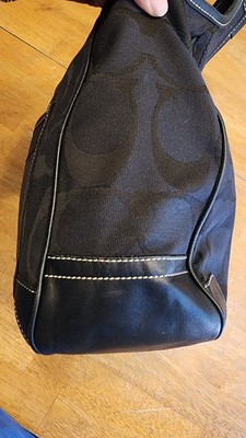 Y2k Coach Ergo shoulder bag black signature C jacquard & black
