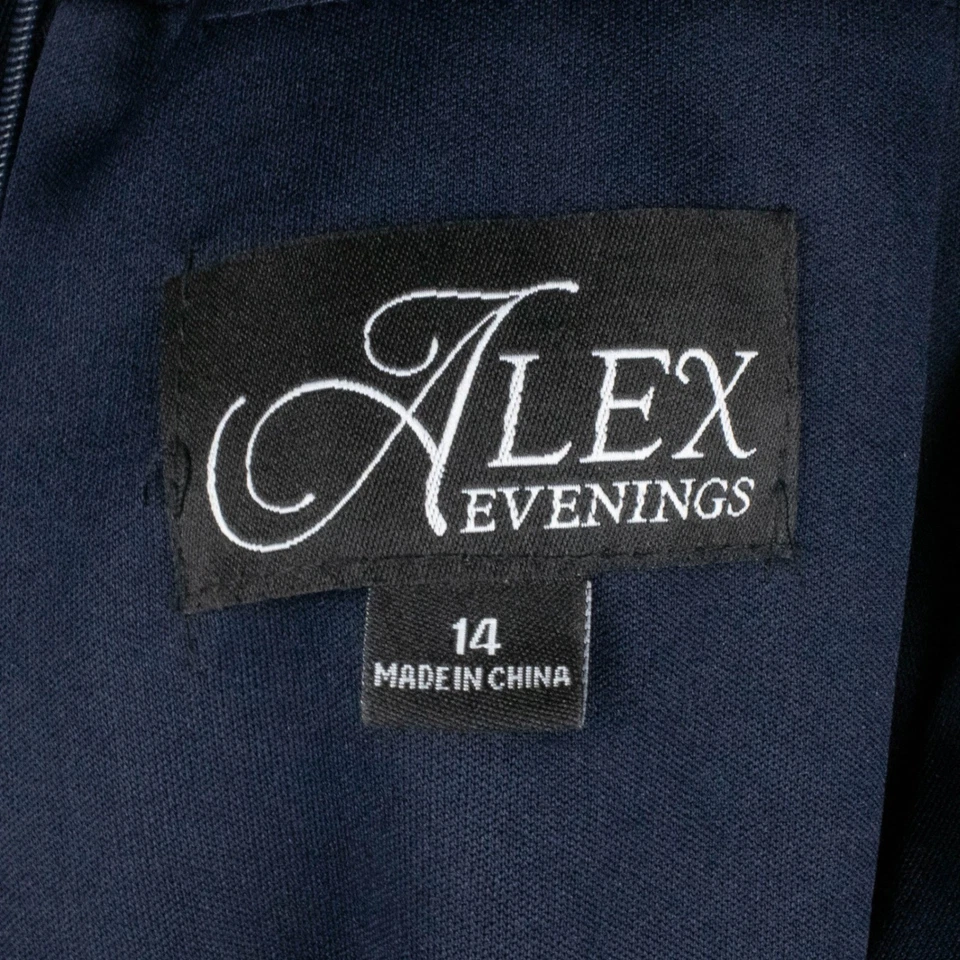 Alex Evenings Womens 14 Embellished Beaded Formal Gown Evening Dress Elegant - Image 4 of 4