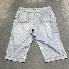 Lee Just Below The Waist Capri Jeans Womens 18M Blue Denim Light Wash Pockets