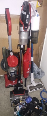 #ad Bissell CleanView Dirt Devil And Tinco Stick VacuumsUsed For Parts Lot Of 4 $30.00