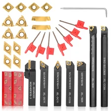 Lathe Turning Tool 21Pcs Kit 5/8 16mm Shank 7 Pcs Metal Lathe Tool Holder Set 1