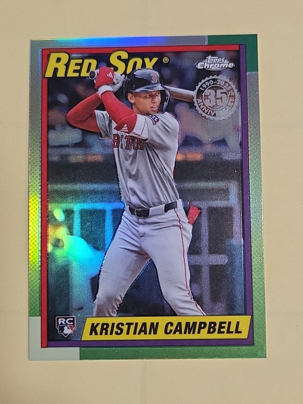Kristian Campbell 2025 Topps Chrome Update  #90CU-19 (RC) 1990 Redux Refractor