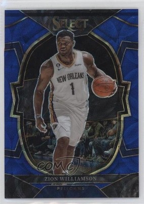 2022-23 Panini Select Concourse Blue Scope Prizm 92/249 Zion Williamson #24 14t3