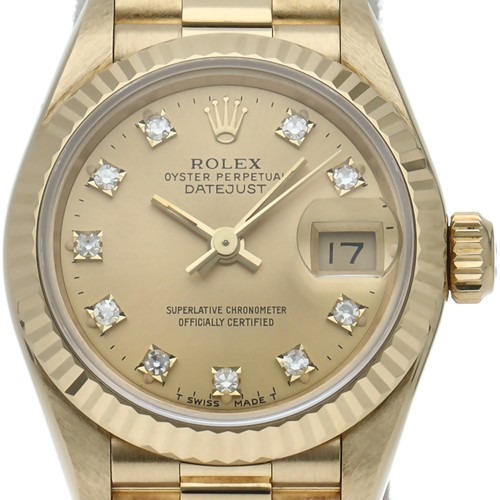 ROLEX Datejust ladies watch 10P diamond 69178G(N) 18K Yellow G...
