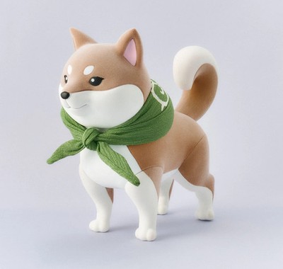 FINAL FANTASY 14 Mameshiba Flocked PVC Dog Figurine Doggie Figure Official FF14