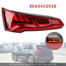 Left Rear Tail Light Lamp LED For Audi Q5 MK2 PRE-FACELIFT 2017-2020 5 PIN A0