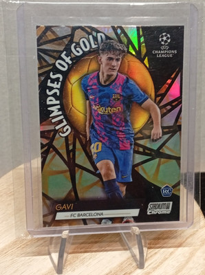 Topps Stadium Club Chrome Glimpses of Gold Gavi Rookie FC Barcelona UEFA CL