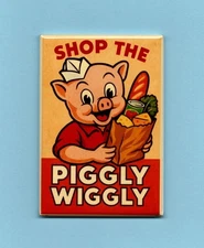 PIGGLY WIGGLY *2X3 FRIDGE MAGNET* SIGN GROCERY STORE DISCOUNT SUPERMARKET SOUTH