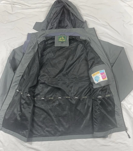 Chaqueta cortavientos gris WEI-TEX impermeable deportes al aire libre talla grande - Imagen 9 de 15