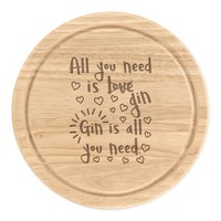 "Gin Is \" All You Need Rund Zerkleinern KäSebrett Lustig Tonic"