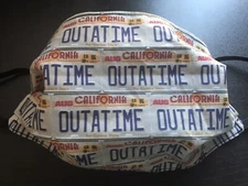 BACK TO THE FUTURE OUTATIME HANDMADE 3 LAYERS COTTON/POLYESTER MASK-WASHABLE