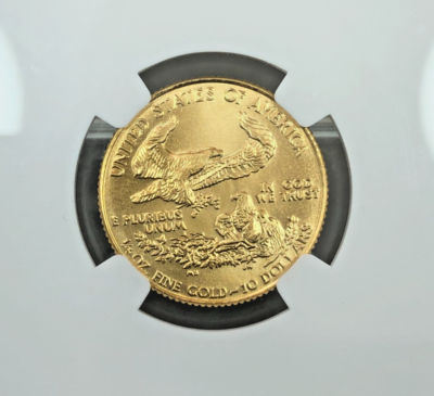 1986 $10 1/4oz American Gold Eagle NGC MS69 ~ Don Everhart