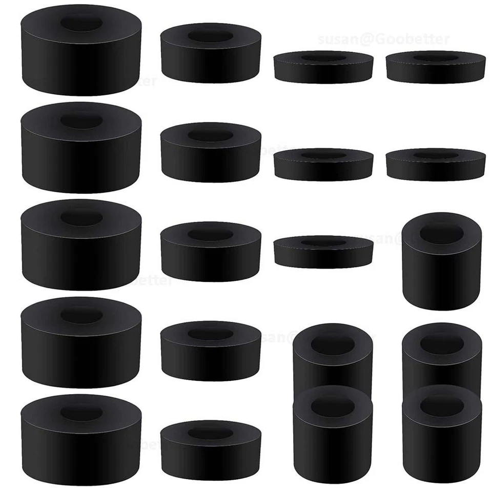 Black NBR Rubber Washers M2 M2.5 M3 M3.5 M4 M5 M6 M7 M8 M10 M12 M13 M14 - M27 - Image 2 of 4