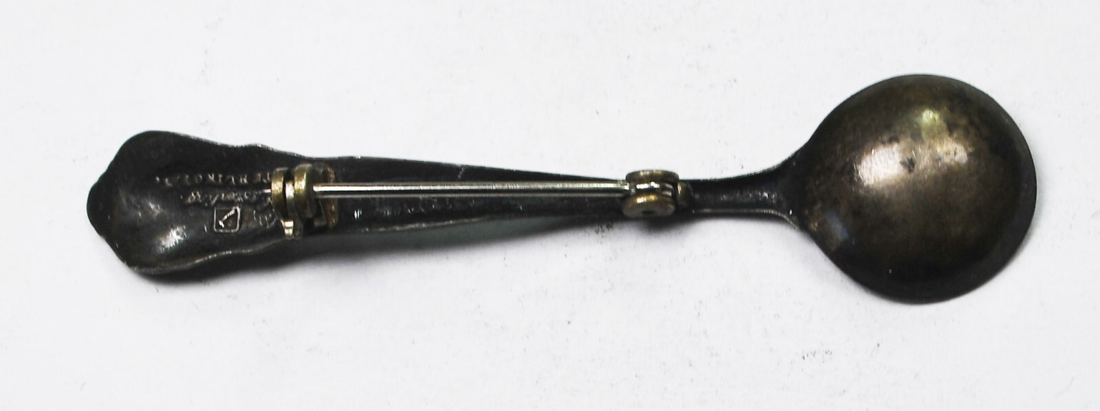 Sterling Silver Easterling Salt Spoon Brooch Pin … - image 3