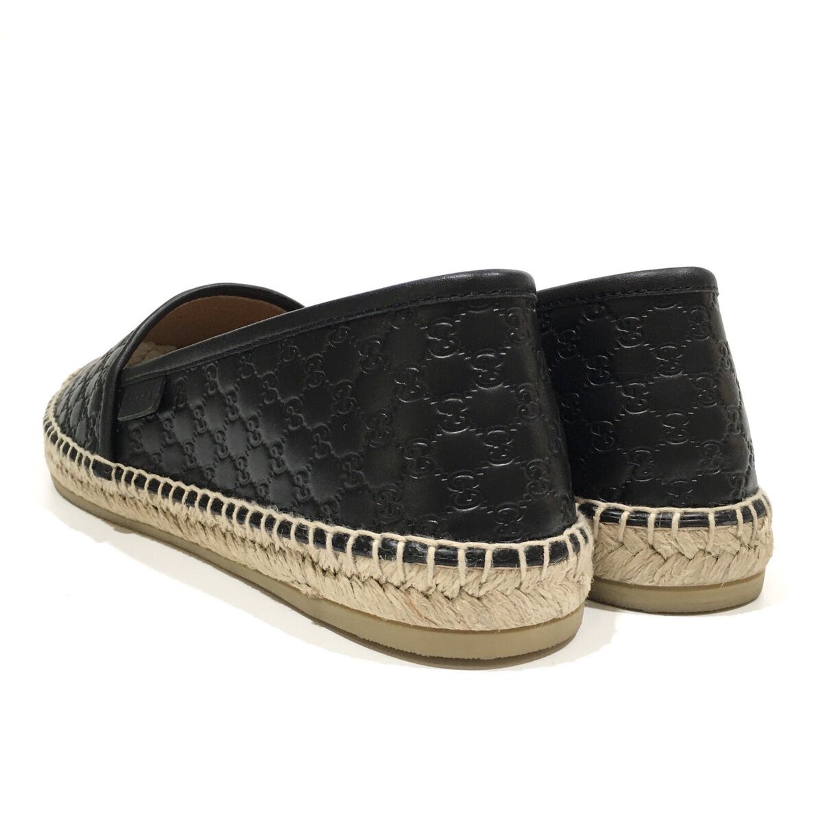 GUCCI 567106 MICROGUCCISSIMA LEATHER ESPADRILLES -BLACK GUCCI 567106 MICROGUCCISSIMA LEATHER ESPADRILLES -BLACK
